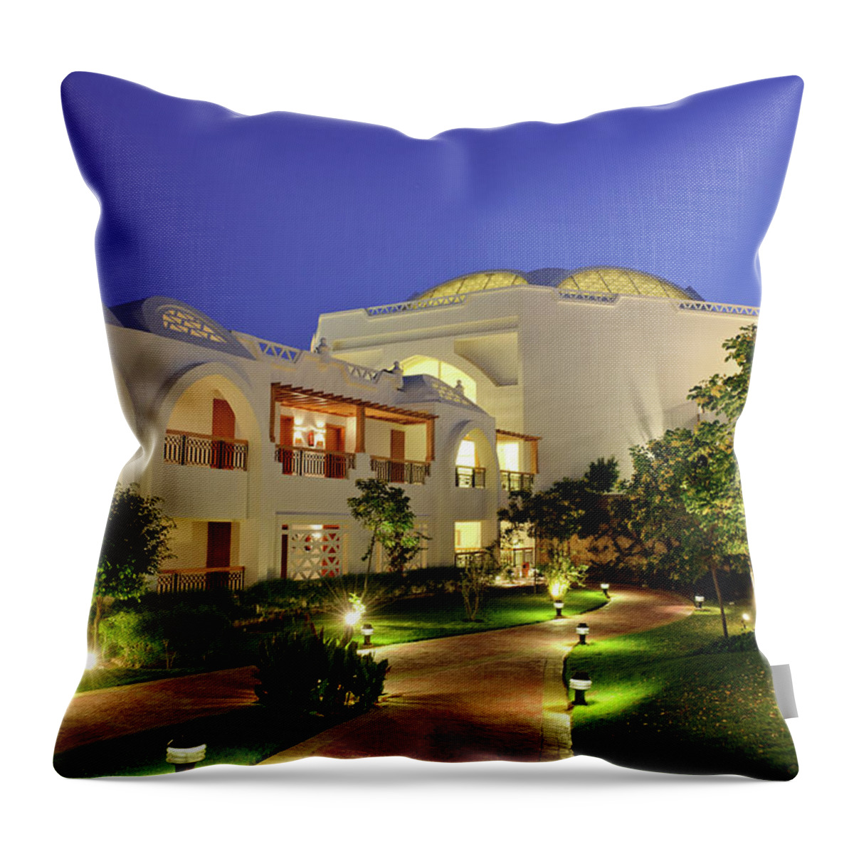 Holiday Throw Pillow featuring the photograph Luxury Hotel Resort by Cunfek
