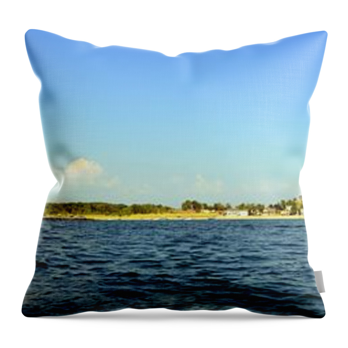 Lighthouse Throw Pillow featuring the photograph Macatawa and Big Red by Michelle Calkins