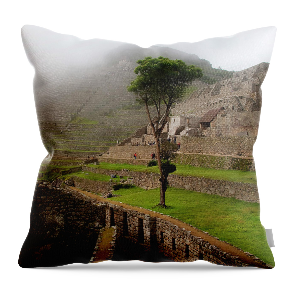Tranquility Throw Pillow featuring the photograph Macchu Picchu by Agnieszka Lawniczek