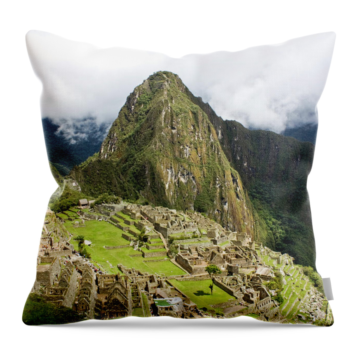 Machu Picchu Throw Pillow featuring the photograph Machu Picchu by Kenneth Stensrud