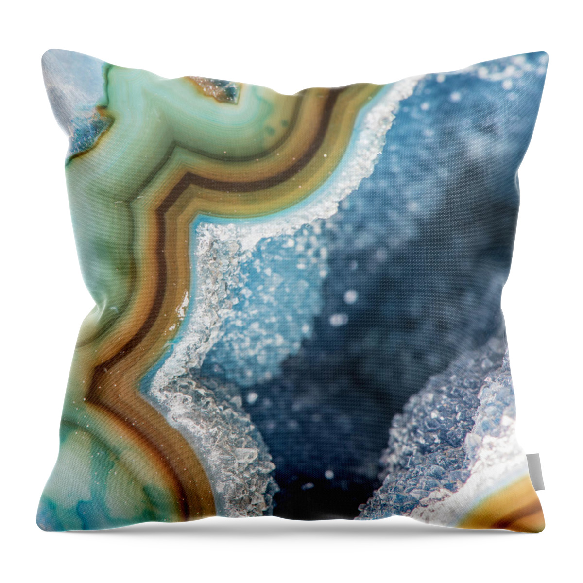 Volcanic Rock Throw Pillow featuring the photograph Macro Photography by John Lawson, Belhaven