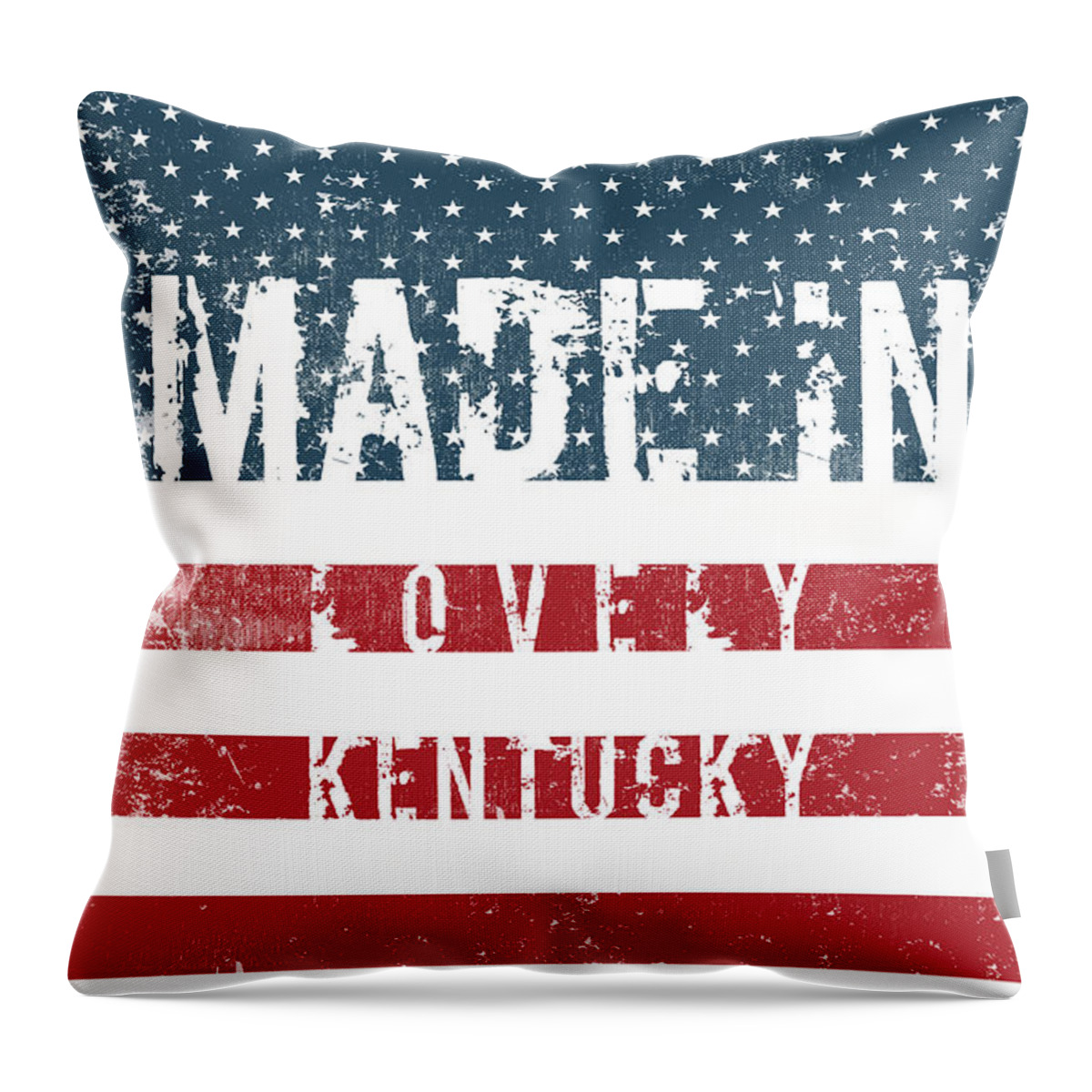 Lovely Throw Pillow featuring the digital art Made in Lovely, Kentucky #Lovely by TintoDesigns