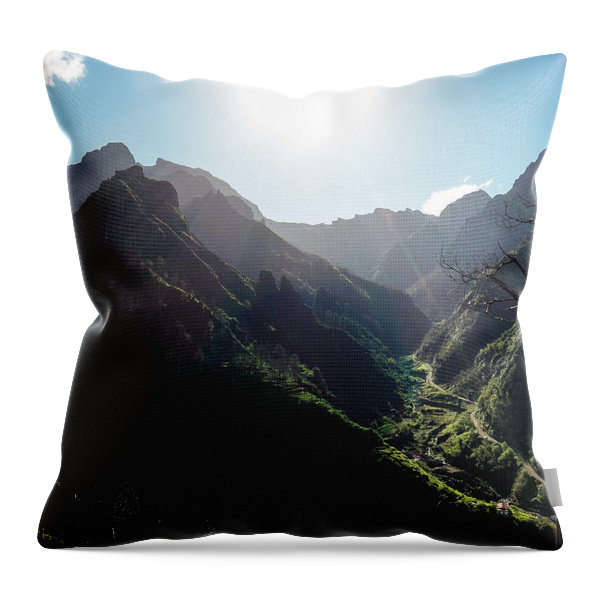 Madeira Throw Pillow featuring the photograph Madeira Island Interior by Claudio Maioli