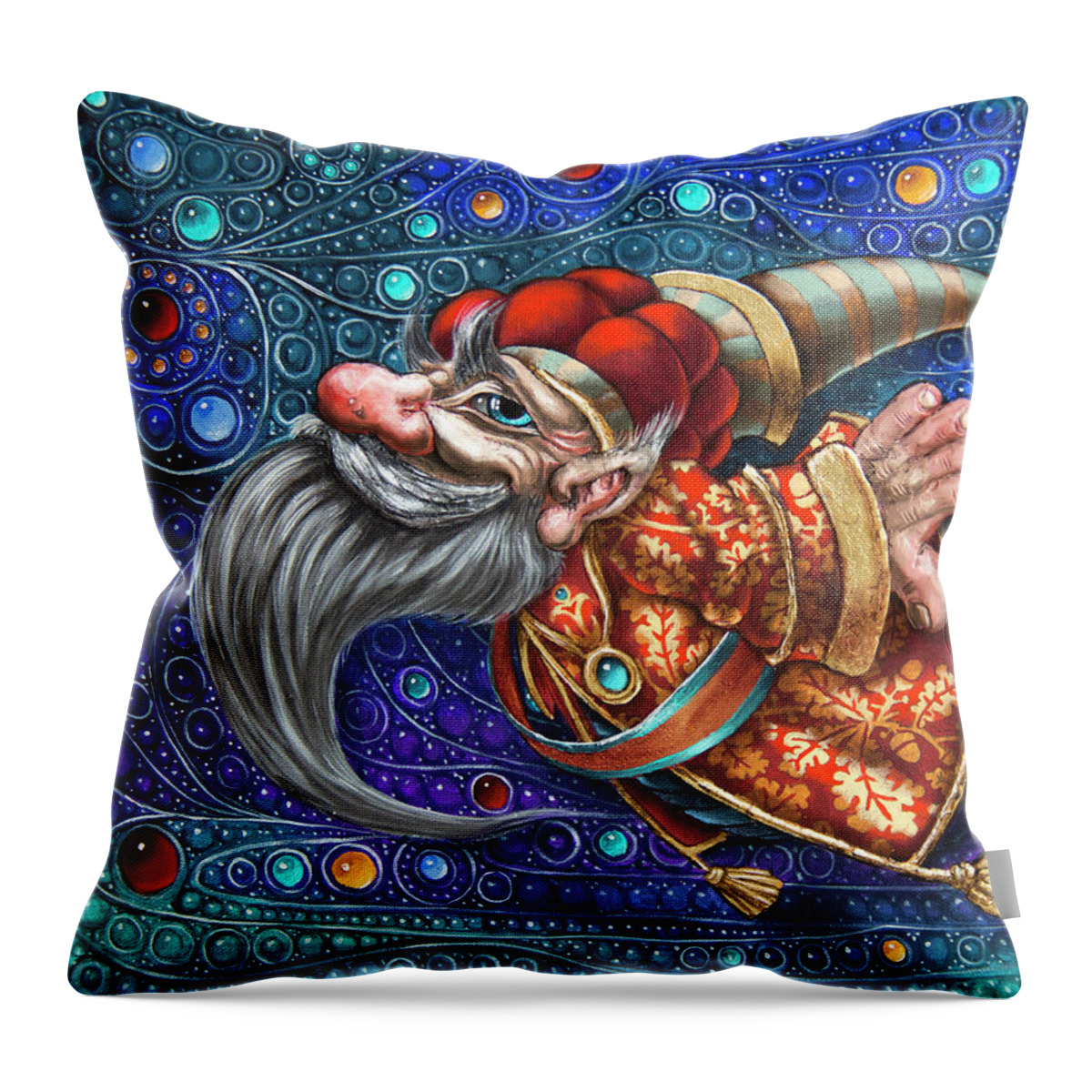 Painting Throw Pillow featuring the painting Magic Flight#1 by Victor Molev