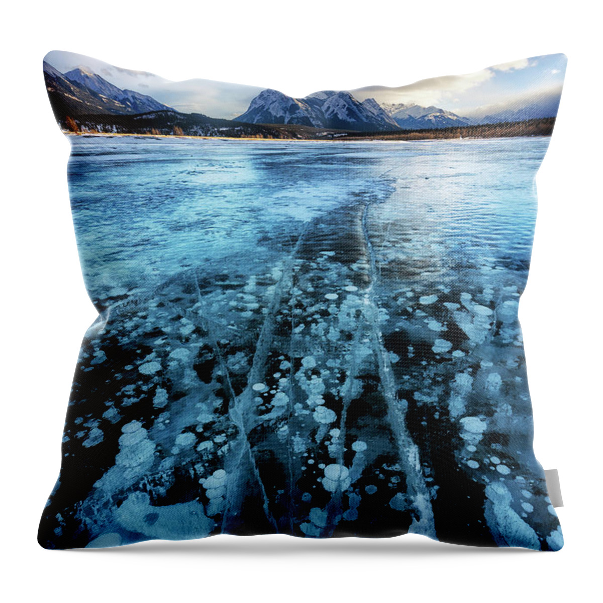 Abraham Throw Pillow featuring the photograph Magnificent Ice by Alex Mironyuk