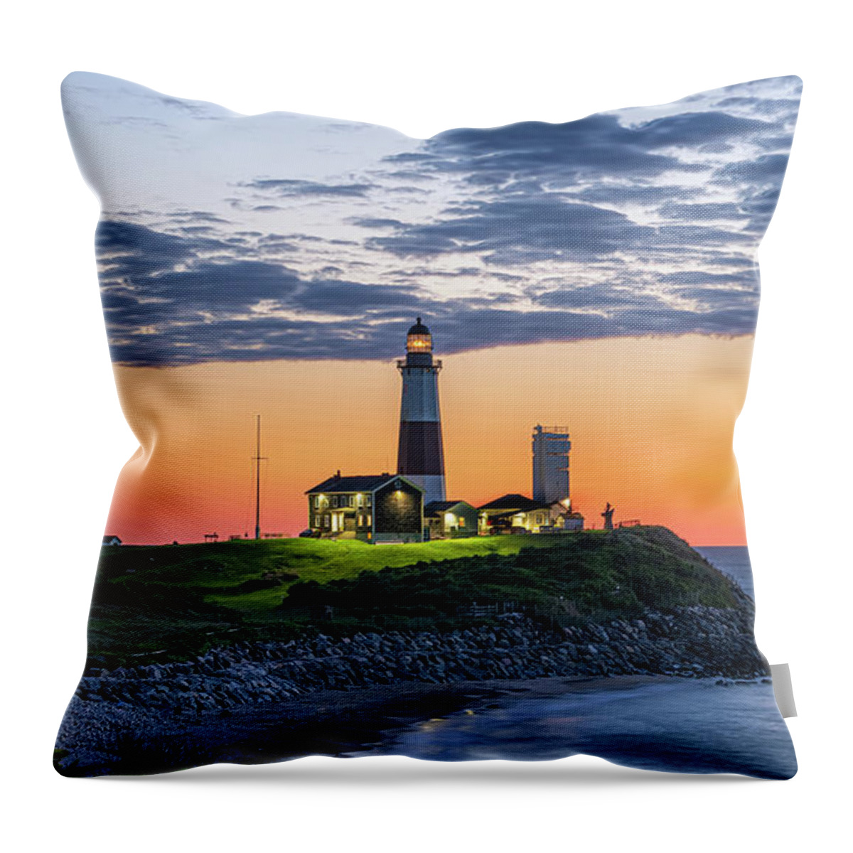 Montauk Throw Pillow featuring the photograph Magnificent Montauk by Sean Mills