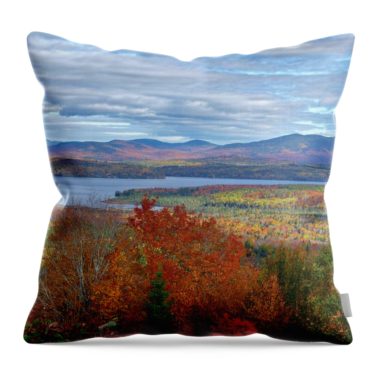 Autumn Throw Pillow featuring the photograph Maine Fall Colors by Russel Considine