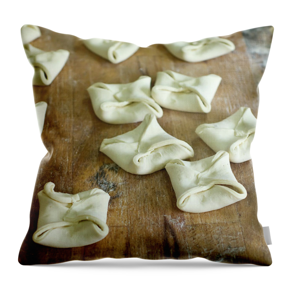 Bakery Throw Pillow featuring the photograph Making Pastries by Richard Clark