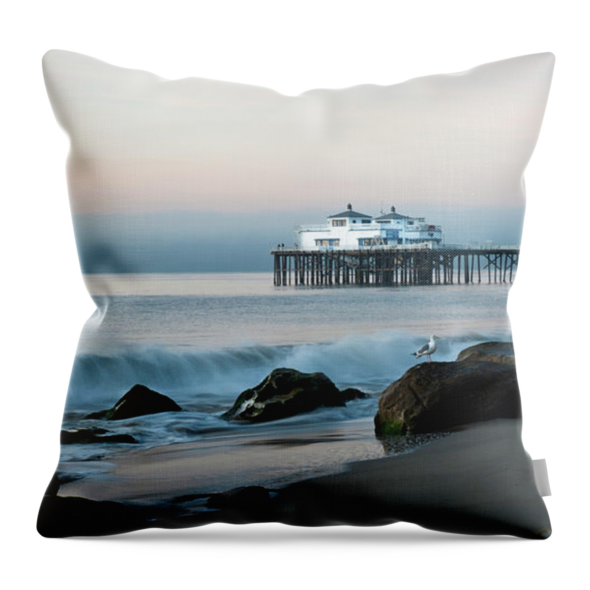 Scenics Throw Pillow featuring the photograph Malibu Beach by Jenniferphotographyimaging