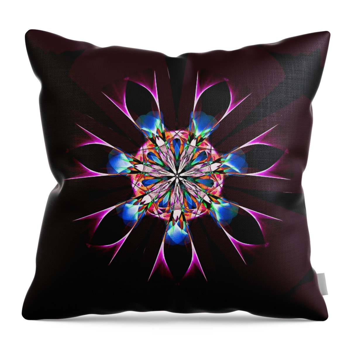 Fine Art Throw Pillow featuring the digital art Mandala 032619 by David Lane