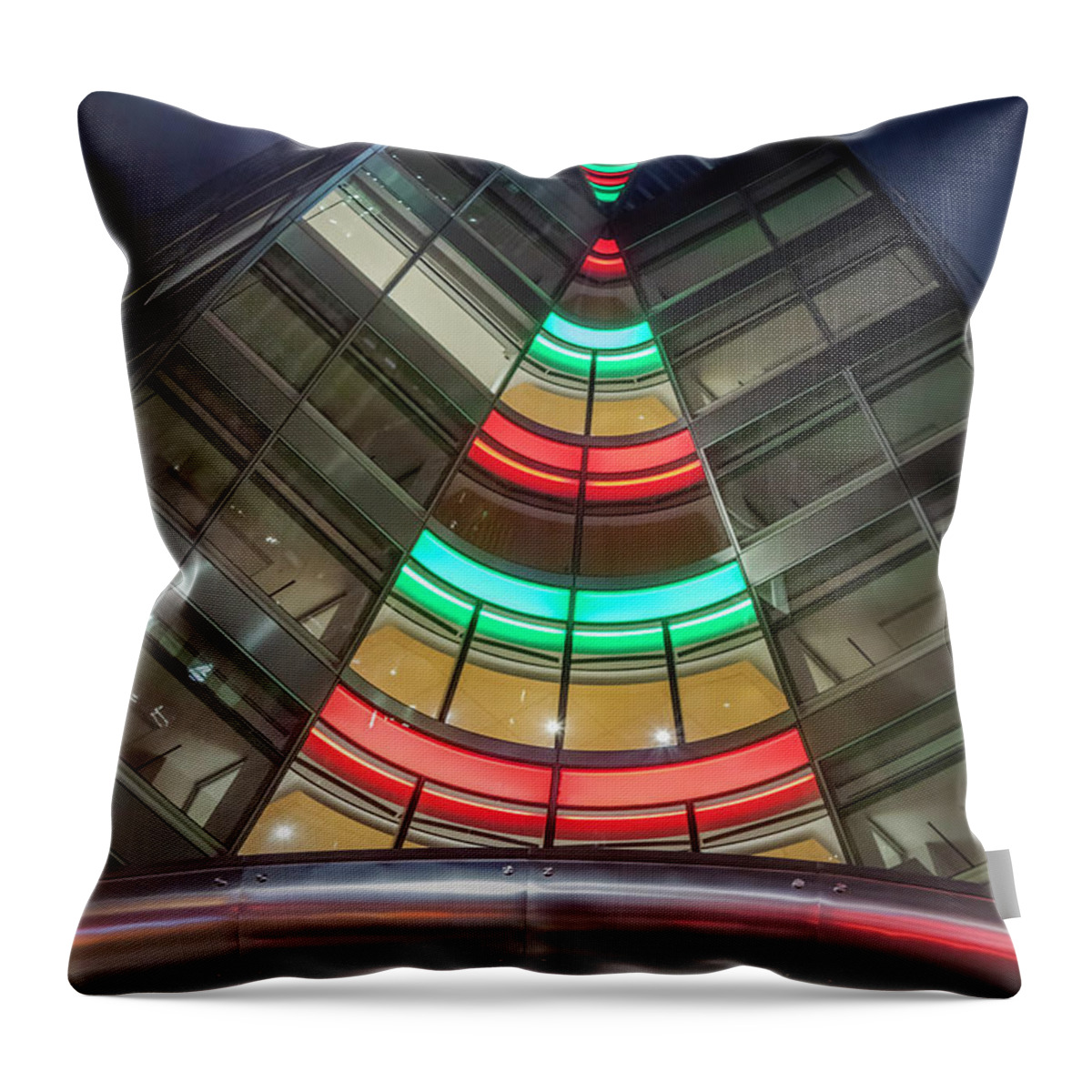 Nyc Throw Pillow featuring the photograph Manhattan's Festive Modern Architecture by Susan Candelario