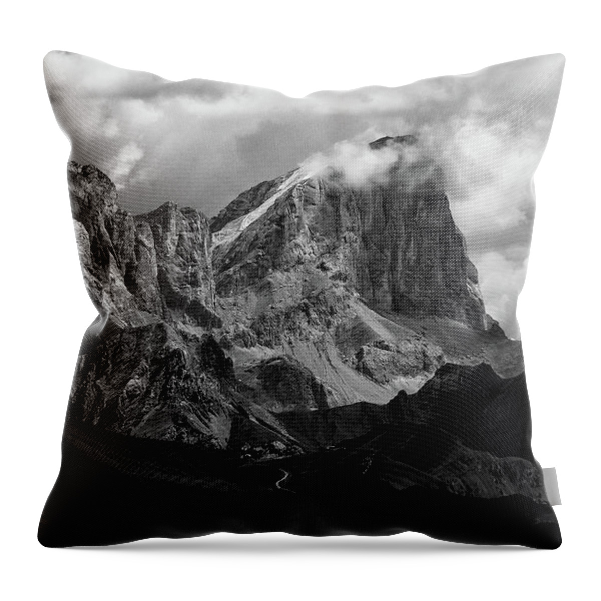Landscape Throw Pillow featuring the photograph Marmolada by Hans Partes