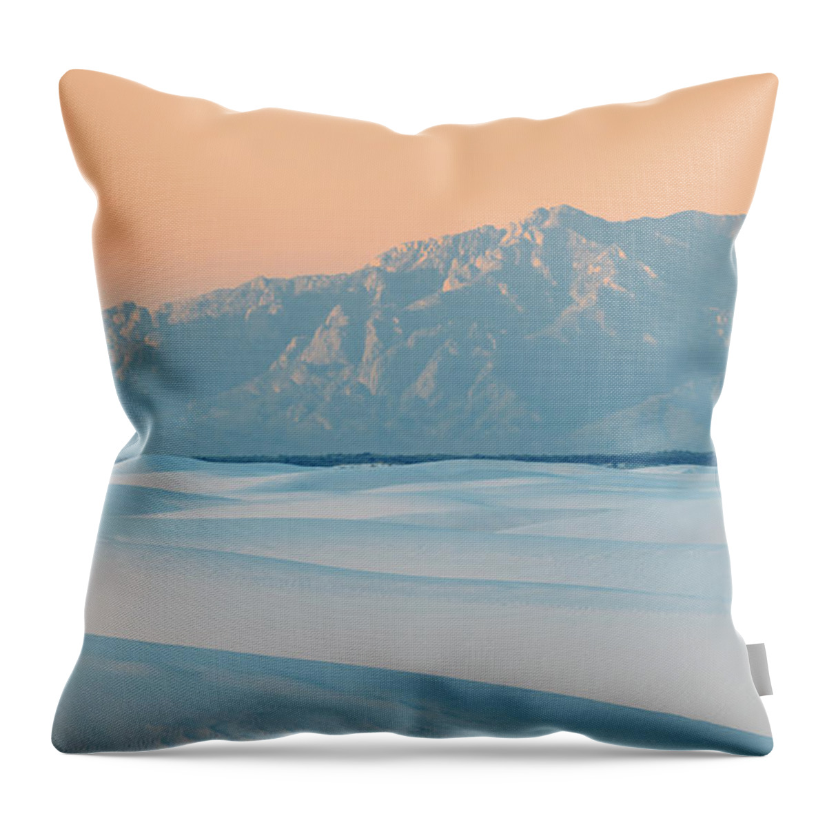 White Sands Throw Pillow featuring the photograph Martian Sunrise At White Sands by Doug Sturgess