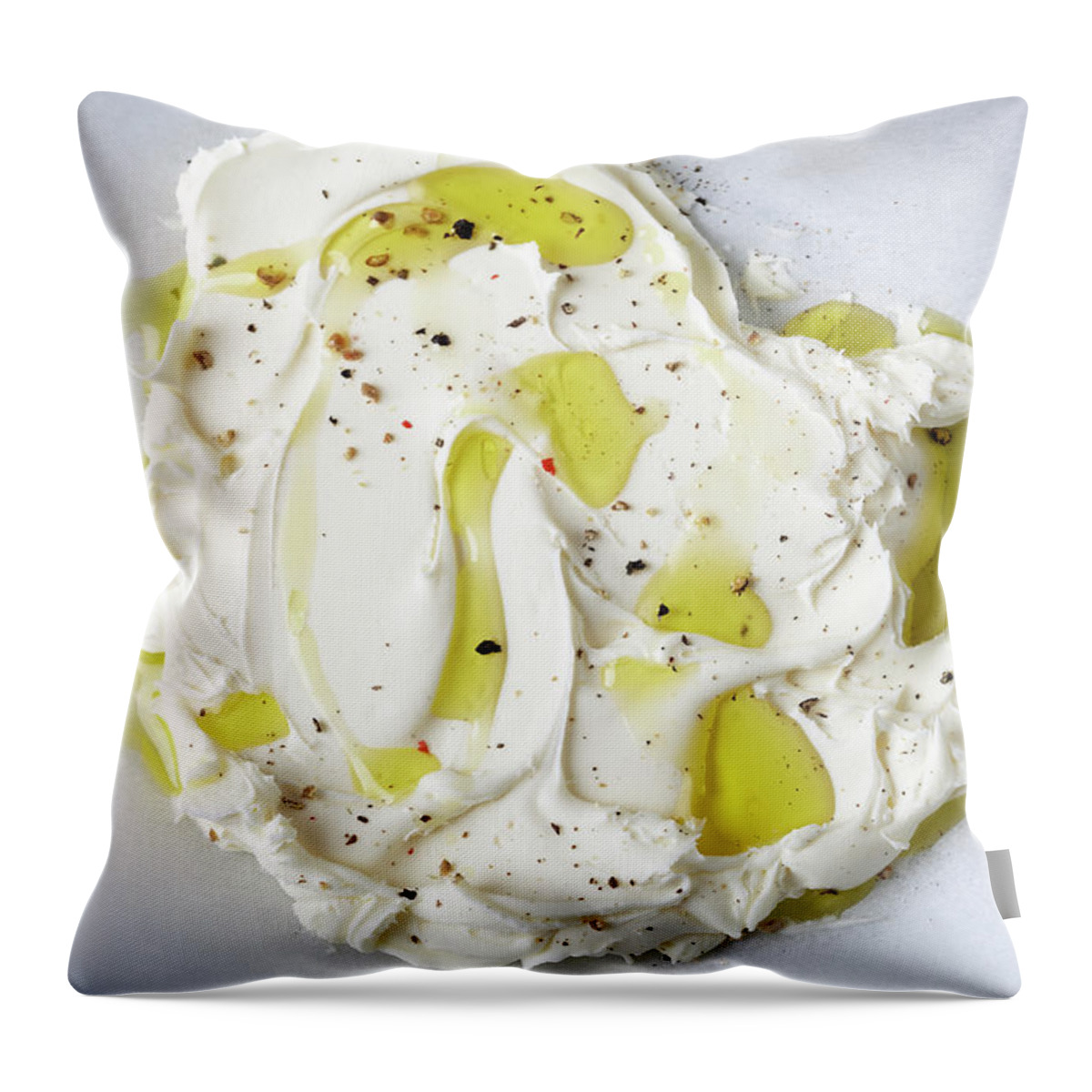 Italian Food Throw Pillow featuring the photograph Mascarpone Cheese by James And James