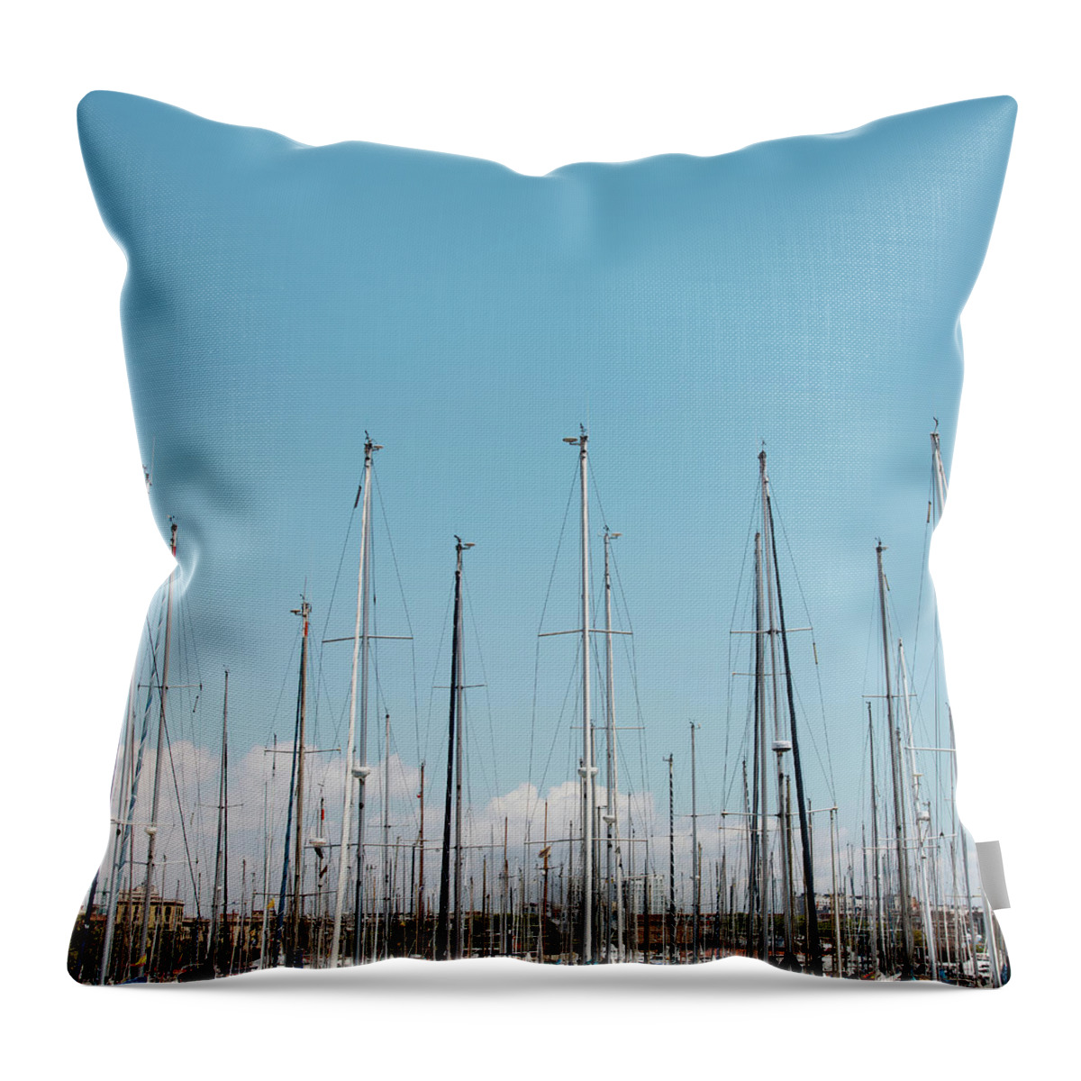 Sailboat Throw Pillow featuring the photograph Mastils by Roc Canals Photography
