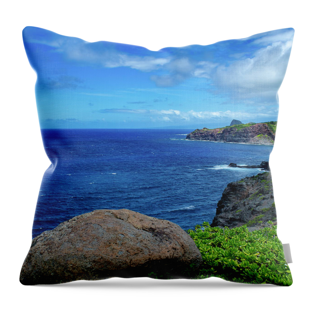 Hawaii Throw Pillow featuring the photograph Maui Coast II by Jeff Phillippi