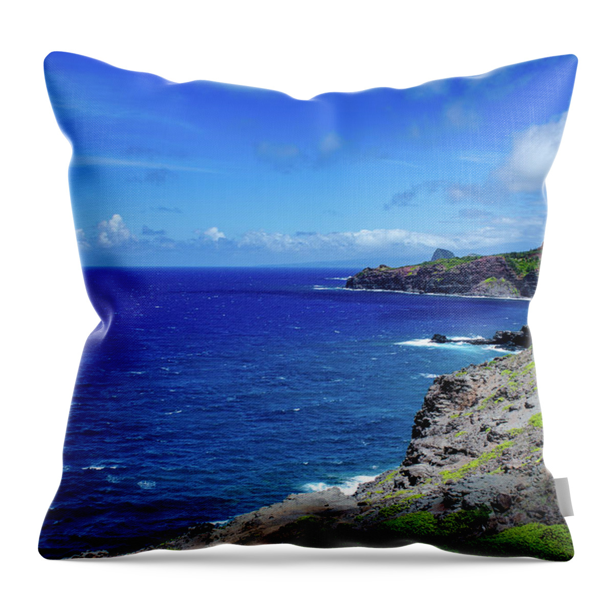 Hawaii Throw Pillow featuring the photograph Maui Coast by Jeff Phillippi