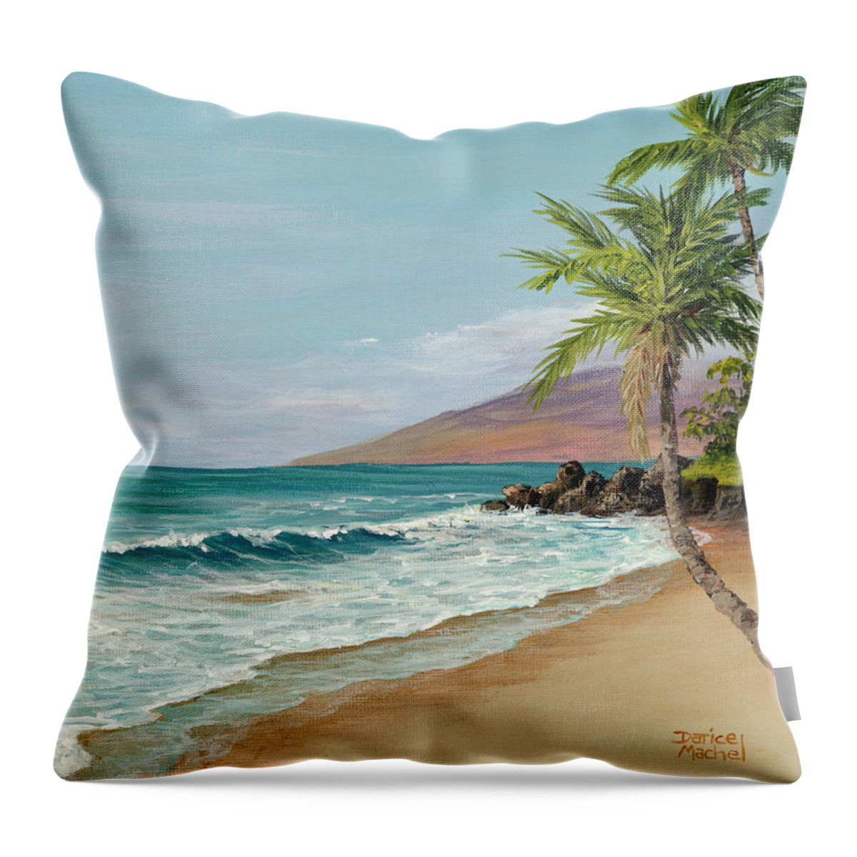Maui Dreams Throw Pillow featuring the painting Maui Dreams by Darice Machel McGuire