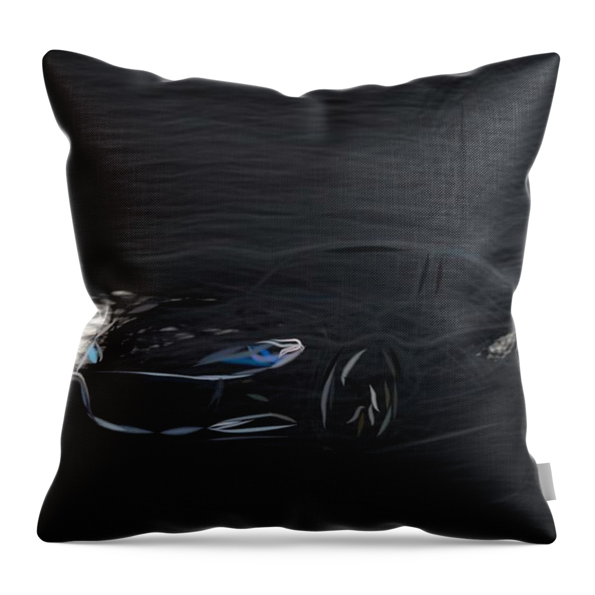 Mazda Throw Pillow featuring the digital art Mazda MX 5 RF Kuro Draw by CarsToon Concept