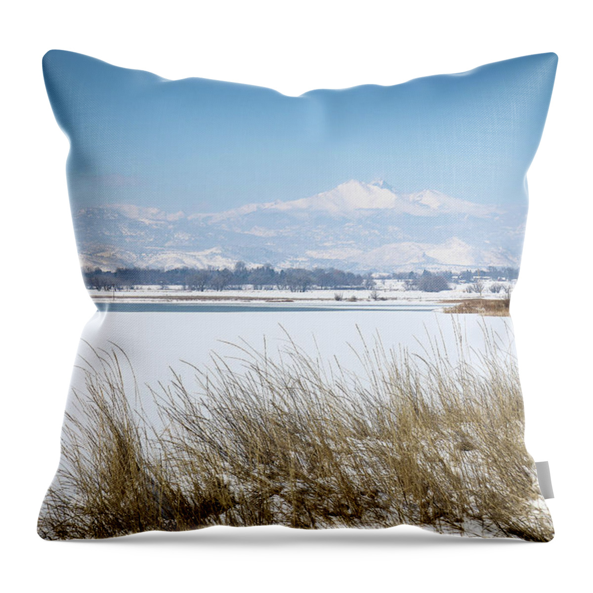 Mcintosh Lake Throw Pillow featuring the photograph McIntosh Lake Longmont CO by Veronica Batterson