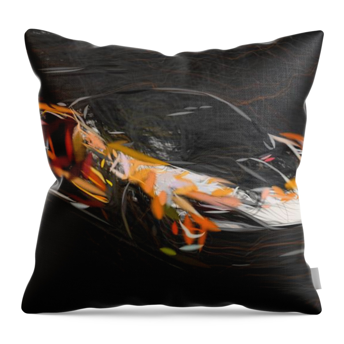 Mclaren Throw Pillow featuring the digital art McLaren Senna GTR Drawing by CarsToon Concept