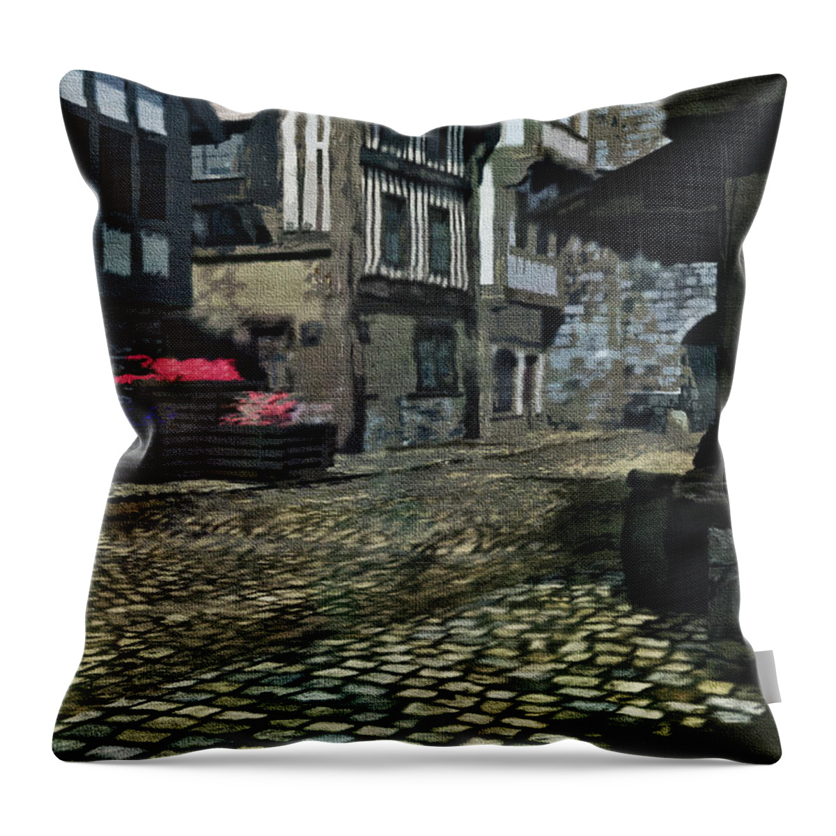 Medieval Throw Pillow featuring the mixed media Medieval Times by Digital Art Cafe