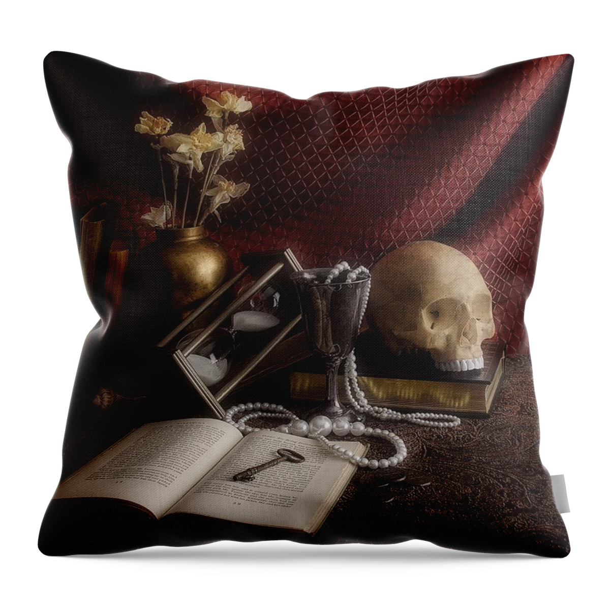 Death Throw Pillow featuring the photograph Memento Mori 2 by Mark Fuller