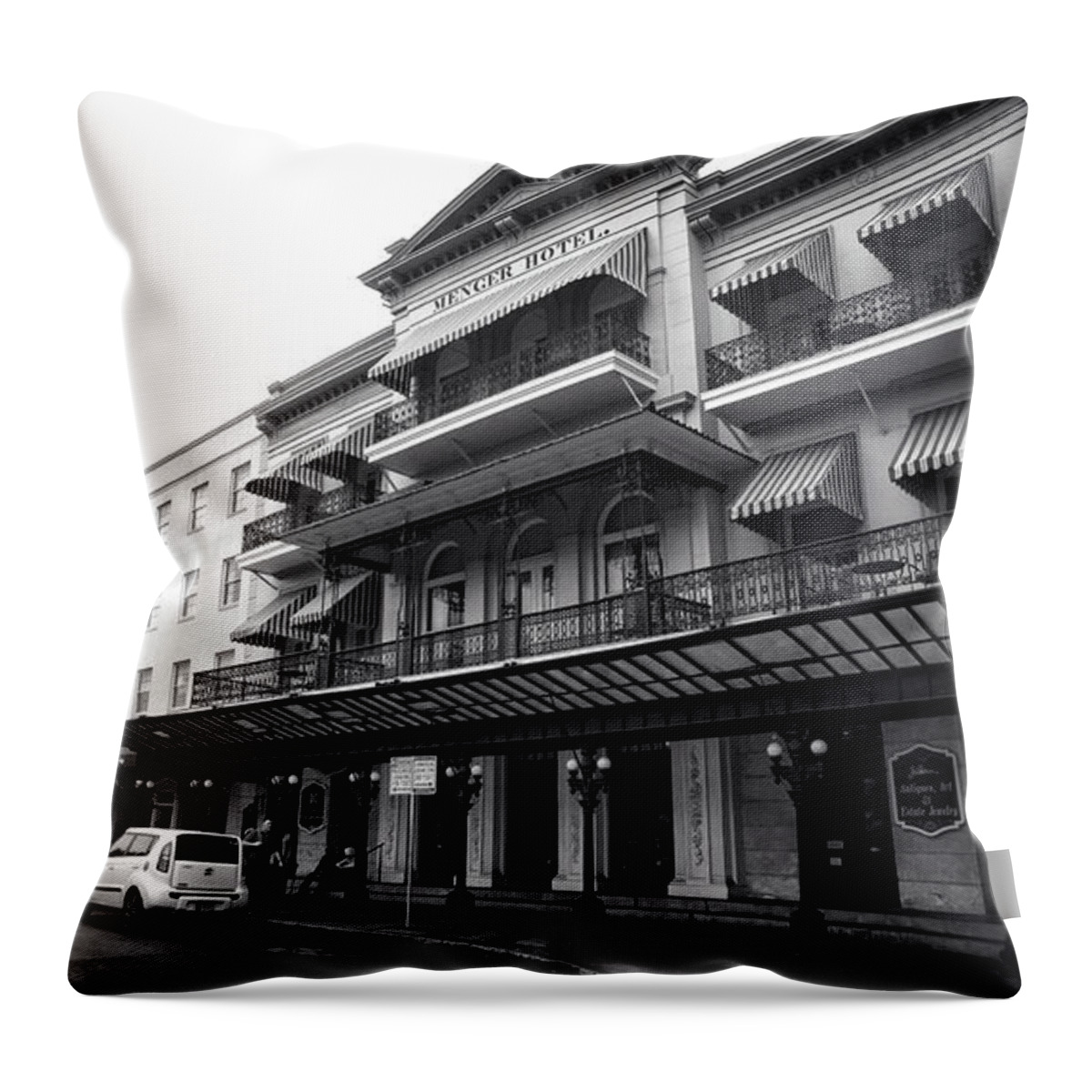 Architechture Throw Pillow featuring the photograph Menger Hotel by George Taylor