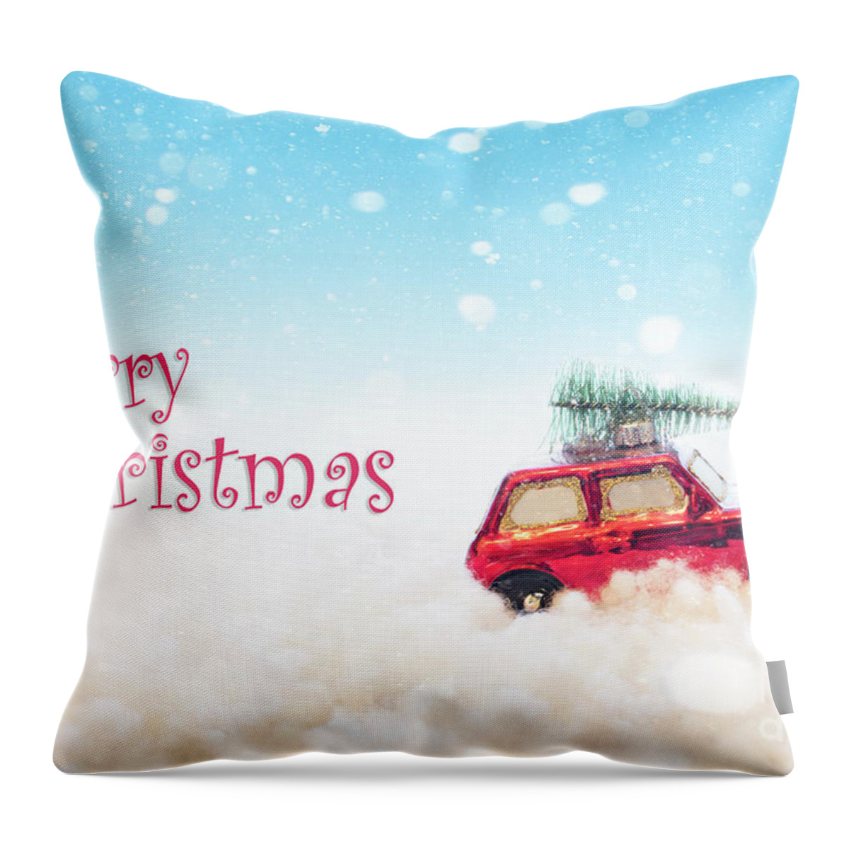 Abstract Throw Pillow featuring the photograph Merry Christmas by Juli Scalzi