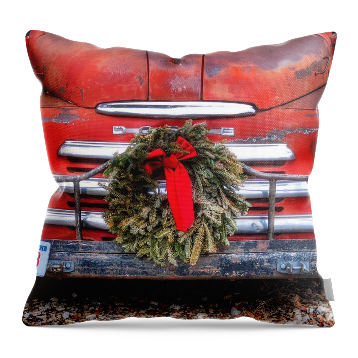 Texas Throw Pillow featuring the photograph Merry Christmas Texas by Gia Marie Houck