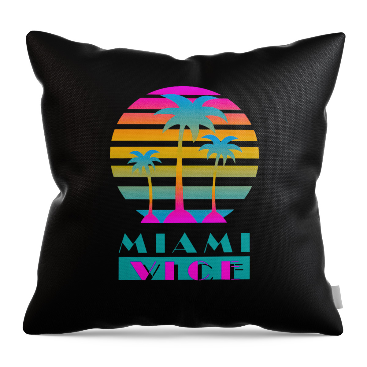 Miami Vice Throw Pillow featuring the digital art Miami Vice by Bilskirobert