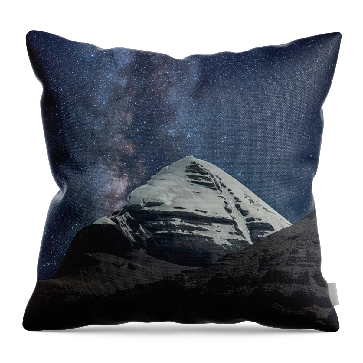 Tranquility Throw Pillow featuring the photograph Milky Way by Coolbiere Photograph