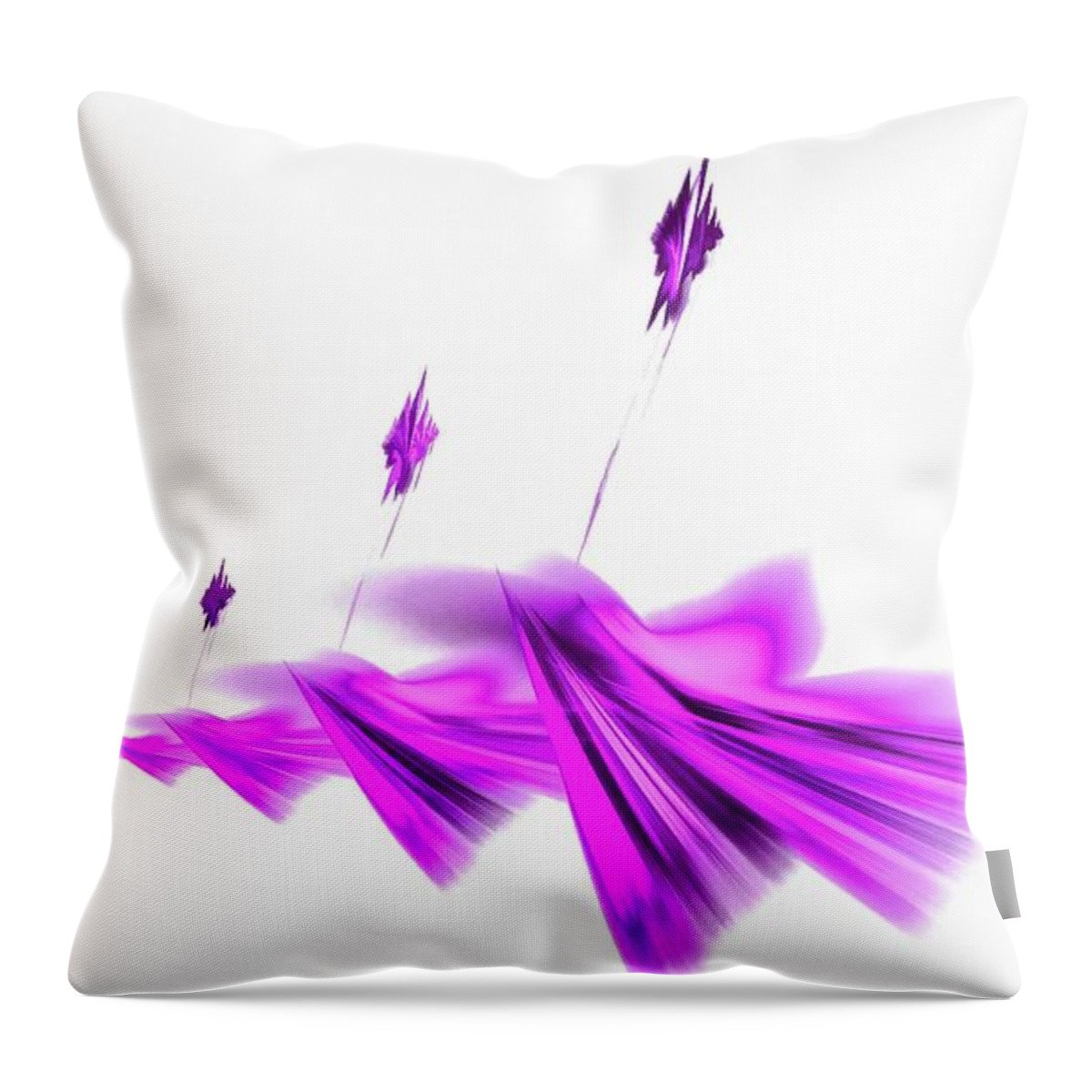 Purple Throw Pillow featuring the digital art Missile Command Purple by Don Northup