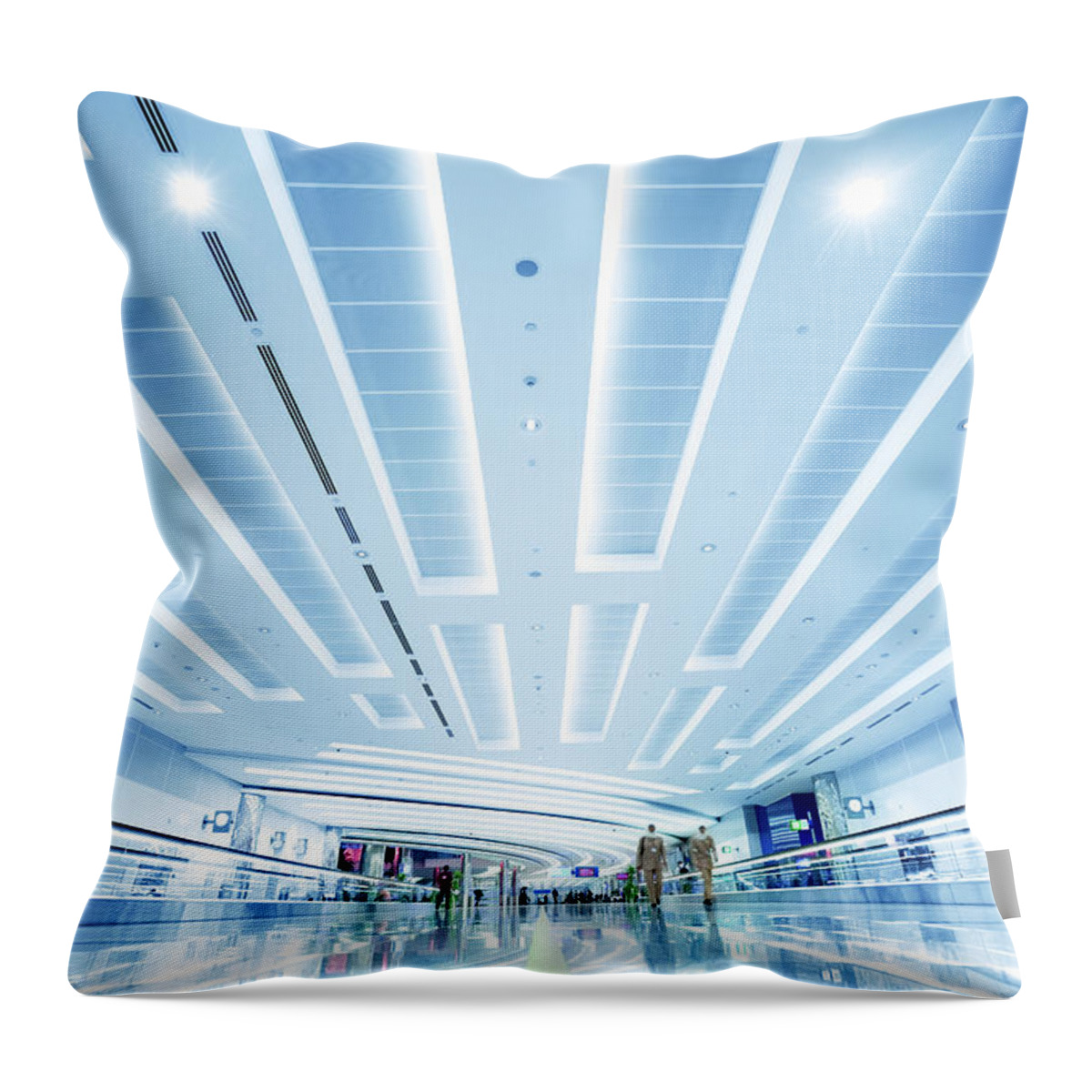 People Throw Pillow featuring the photograph Modern Airport by Nikada