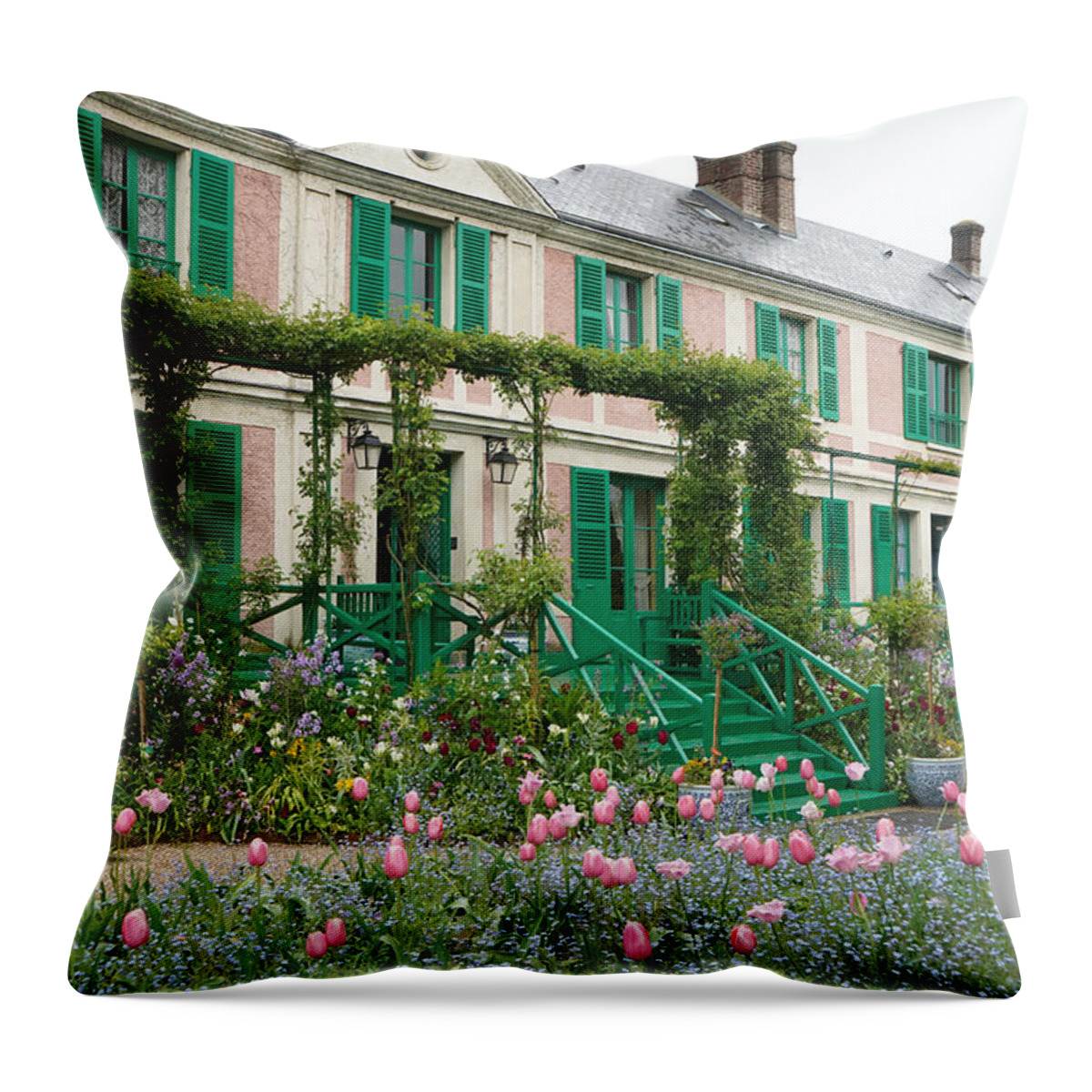 Monet Throw Pillow featuring the photograph Monets House 2 by Andrew Fare