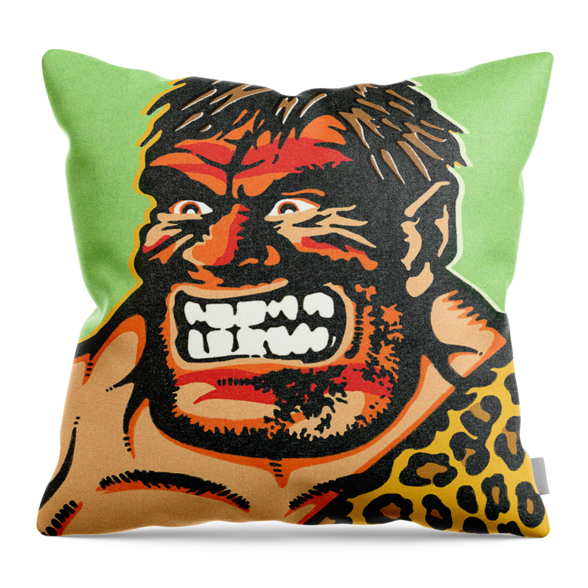 Adult Throw Pillow featuring the drawing Monster Tarzan by CSA Images