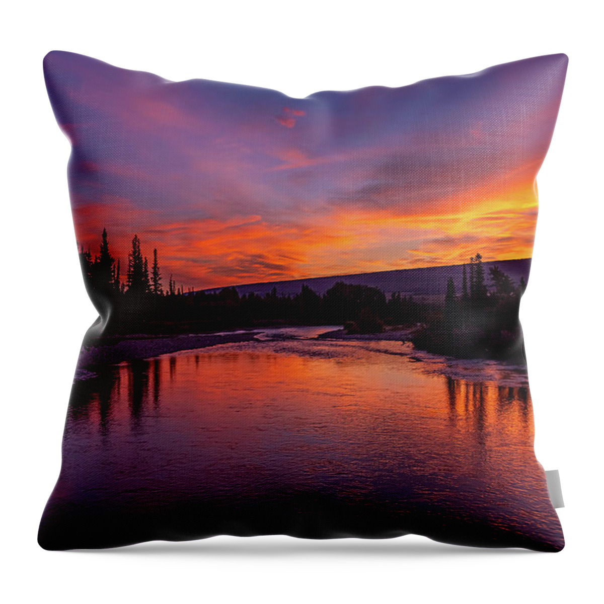 Glacier Natl Park Throw Pillow featuring the photograph Montana Dawn. by Ulrich Burkhalter