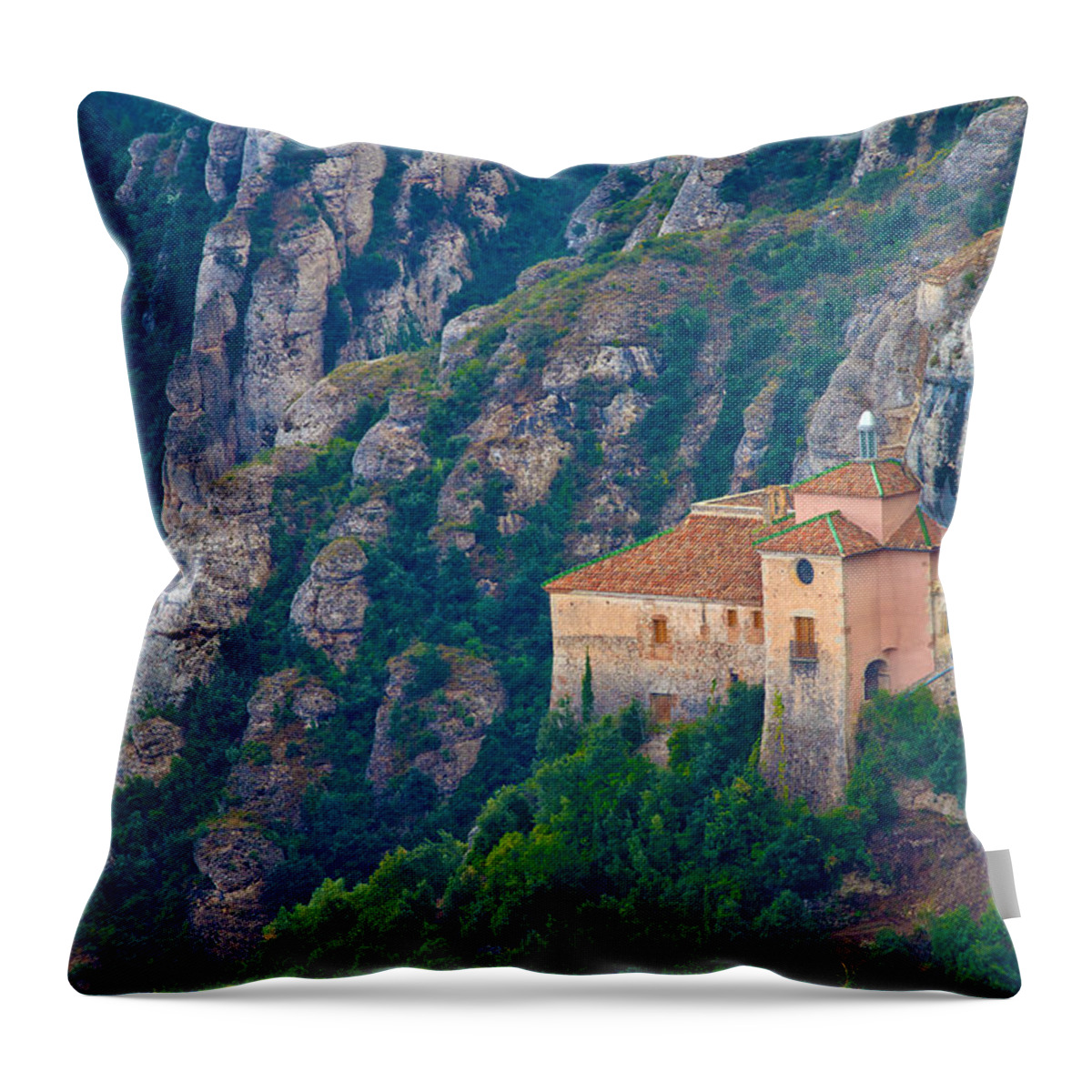 Tranquility Throw Pillow featuring the photograph Montserrat by Albert Photo