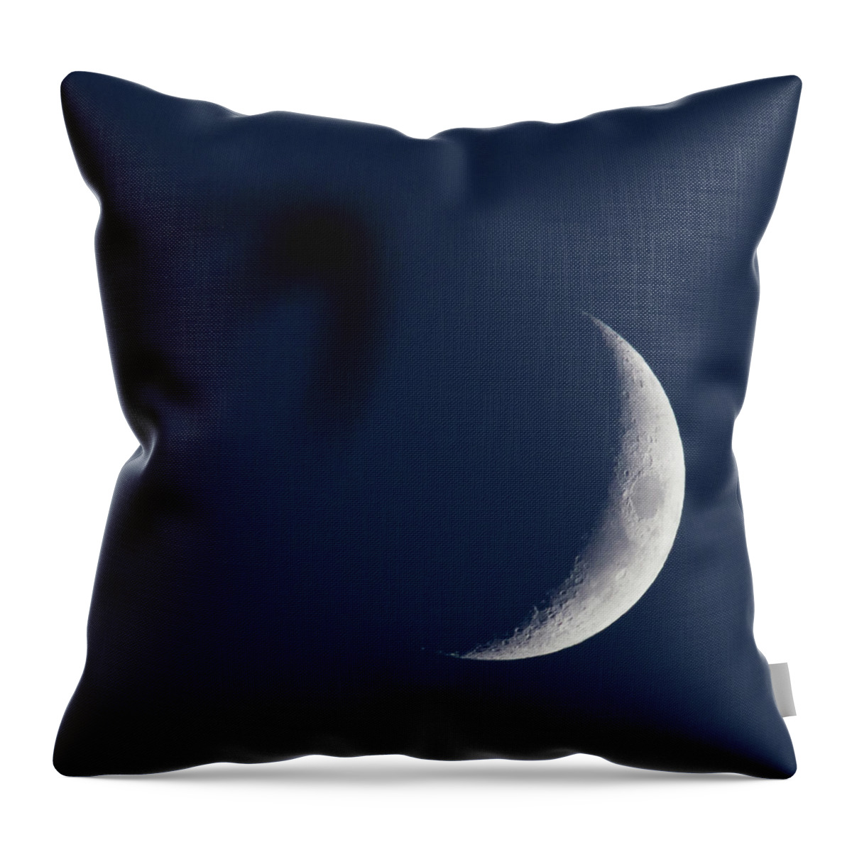 Scenics Throw Pillow featuring the photograph Moonbird by L. Valencia
