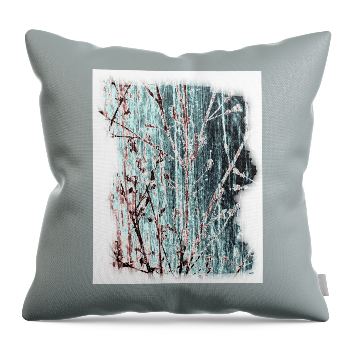 Forest Throw Pillow featuring the digital art Moonlit Grove by Will Borden