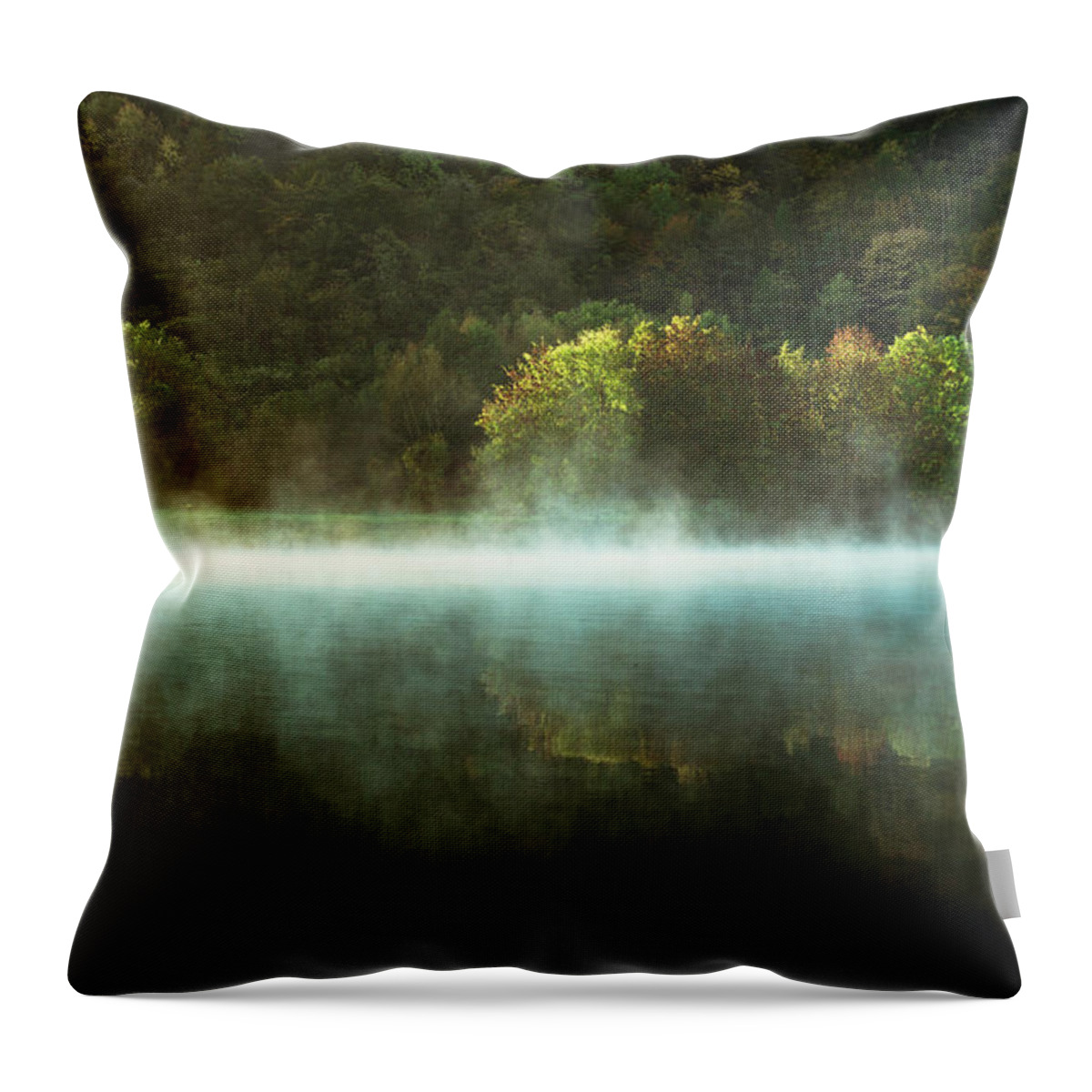 Tranquility Throw Pillow featuring the photograph Morning Glory by Jens Lumm