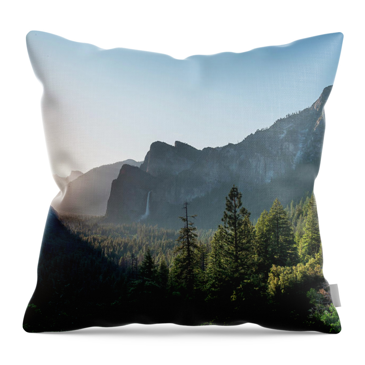 Yosemite Throw Pillow featuring the photograph Morning Light In Yosemite by Bill Roberts