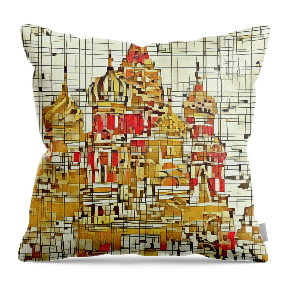 Art Throw Pillow featuring the digital art Moscow by David Hansen