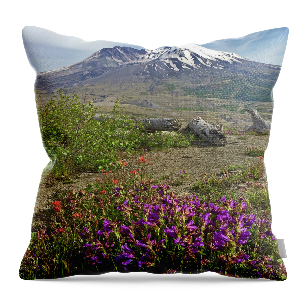 Volcano Throw Pillow featuring the photograph Mount St. Helens by Tiffany Whisler