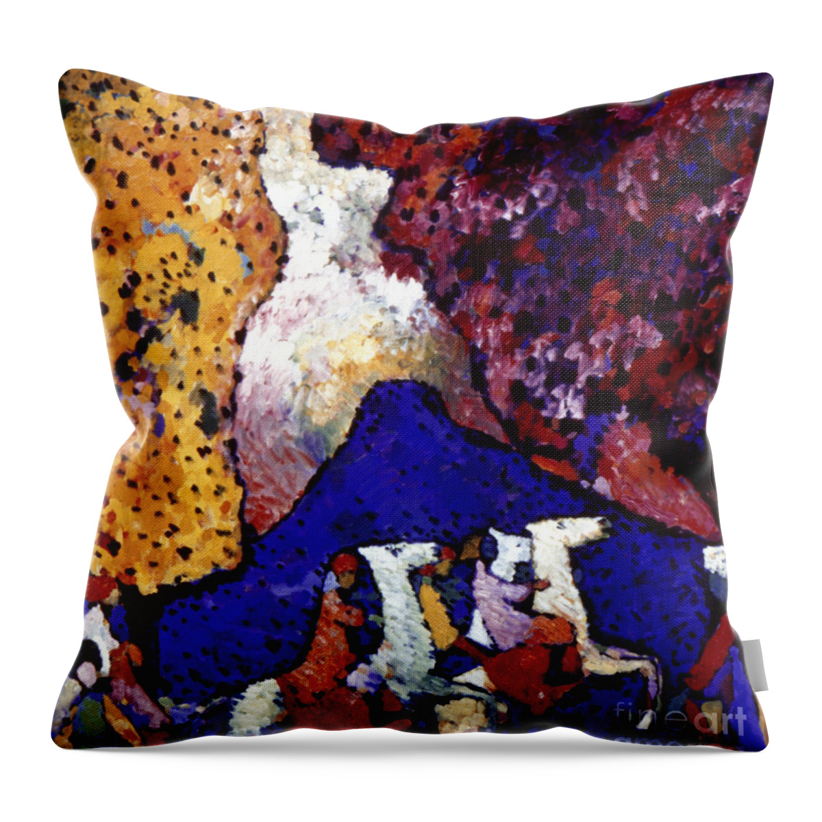 1908 Throw Pillow featuring the photograph Mountain, 1908 by Wassily Kandinsky