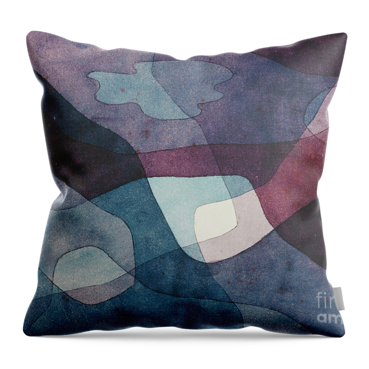 Paul Throw Pillow featuring the painting Mountain And Synthetic Air; Berg Und Luft Synthetisch, 1930 Watercolour On Paper On Artists Mount by Paul Klee