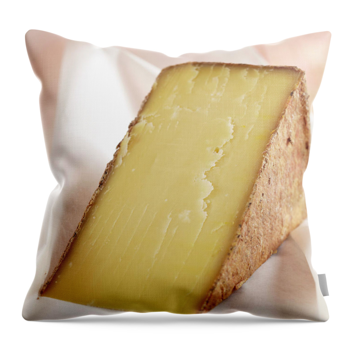 Ip_12683696 Throw Pillow featuring the photograph Mountain Cheese From The Swiss Canton Of Valais by Teubner Foodfoto