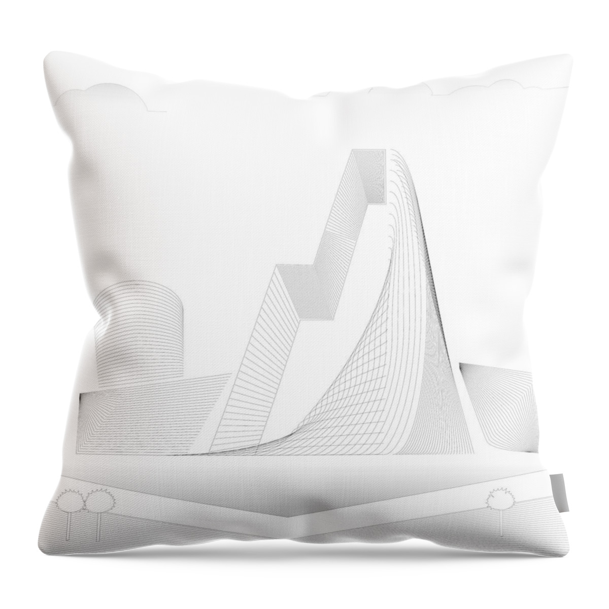 Digital Art Throw Pillow featuring the digital art Mountain Gate by Kevin McLaughlin