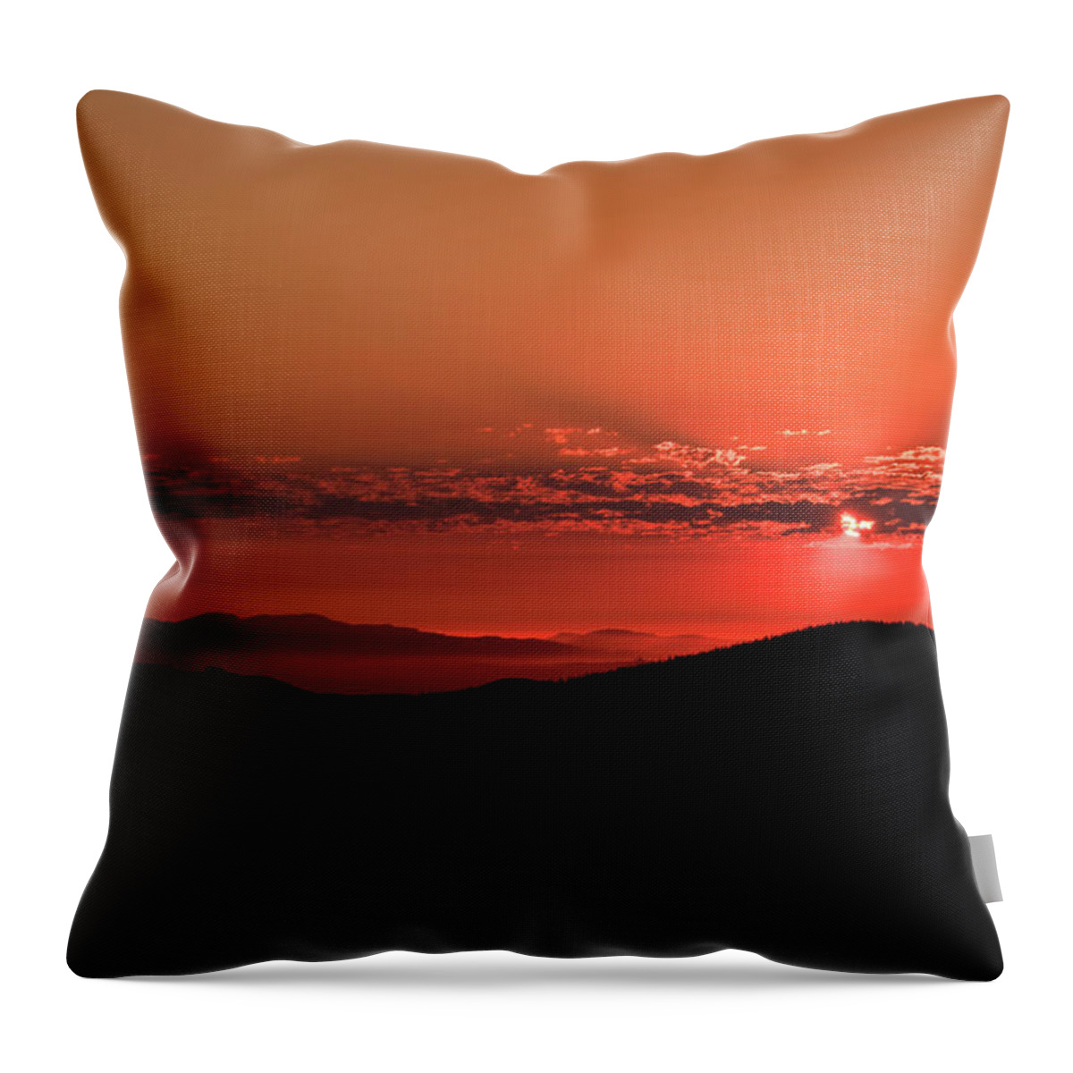 Sunset Throw Pillow featuring the photograph Mountain Sunset by Briand Sanderson