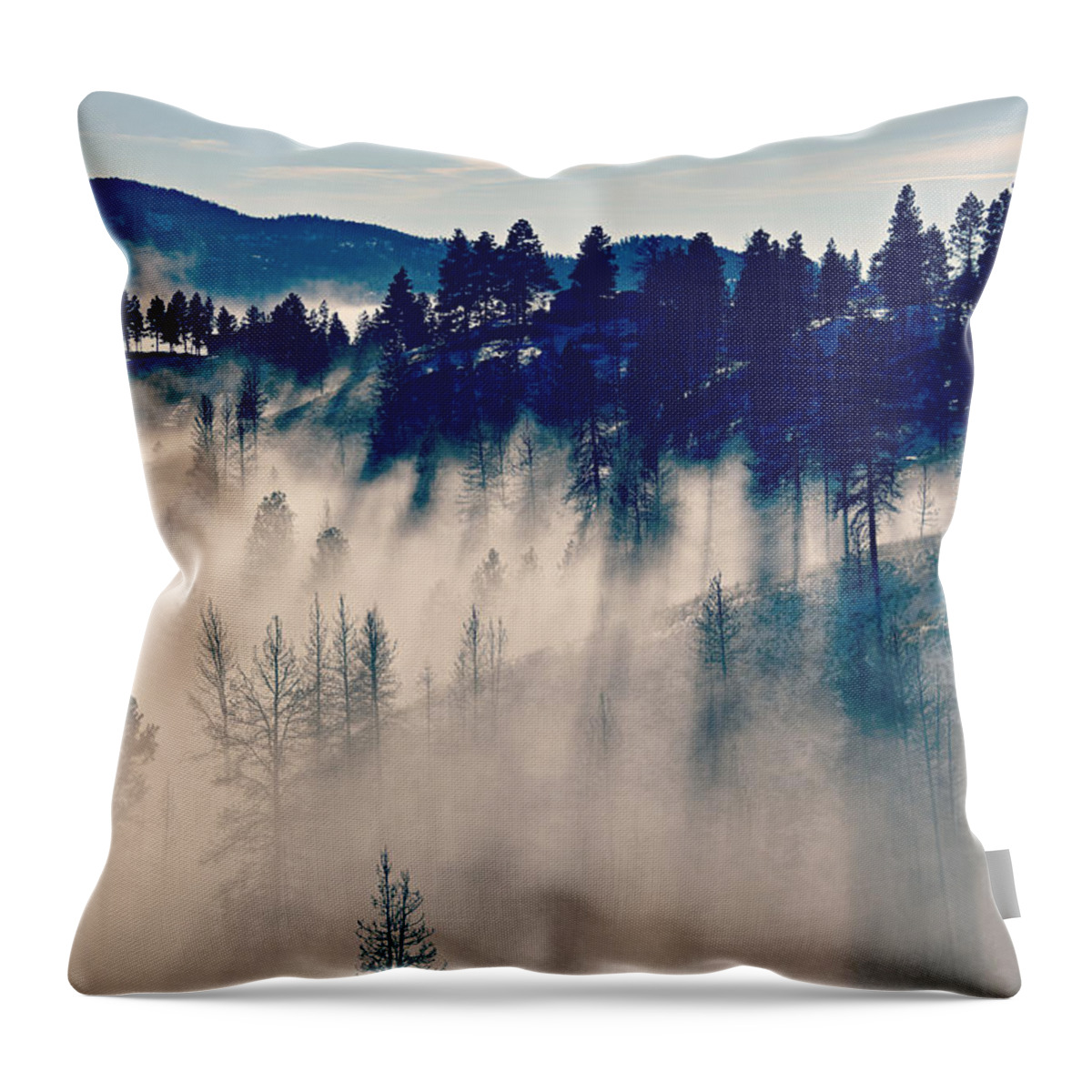 Mountain Throw Pillow featuring the photograph Mountaintop Living by Robin Dickinson